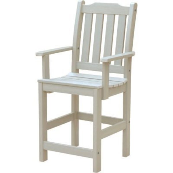 Highwood Usa Highwood® Synthetic Wood Lehigh Counter Height Dining Chair With Arms, Whitewash AD-CHCL2-WAE